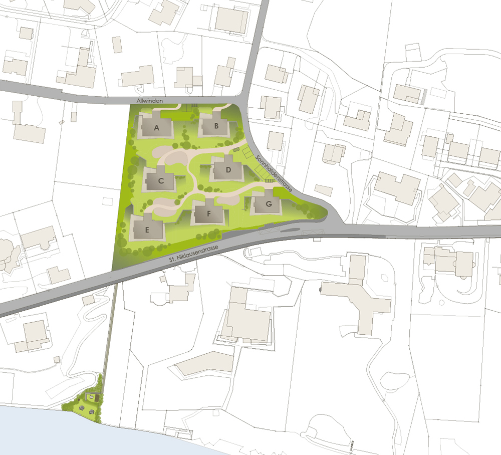 Situationsplan Sonnhalde Park